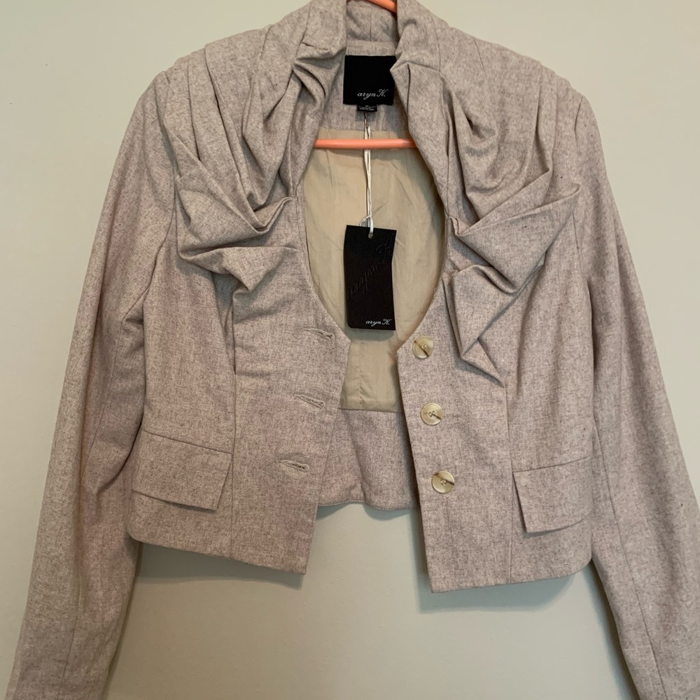 Women’s Khaki Cropped Blazer